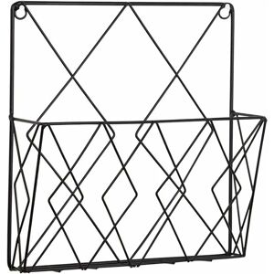 Multi-functional metal wall-mounted magazine rack to store your magazines or newspapers (black) - Alwaysh