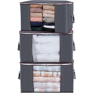 NORCKS Foldable Storage Bag Organizers, Clothes Storage Boxes-Waterproof Anti-Mold Moisture Proof Clothes Storage with Clear Window Carry Handles for