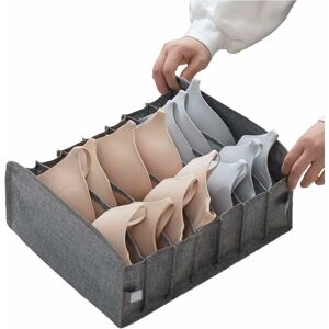 Home Bedroom Underwear Drawer Organizer Foldable Drawer Dividers for Store app.30x37x10.5cm/11.81x14.57x4.13in - Gray - Norcks