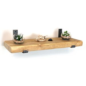 MODERIX Old Wooden Reclaimed Floating Shelf Unprimed Bracket Down 9