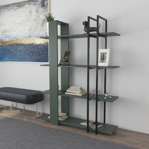 Onno Unique Design 4-tier Bookcase Bookshelf Display Unit - Silva and Black - Silva and Black - Decorotika