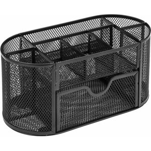 Zoro Select - osco Wire Mesh Organiser with Drawer Graphite - Black