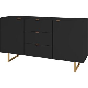 OUT & OUT ORIGINAL Out & out Seattle - Black Large Modern Sideboard - 135cm