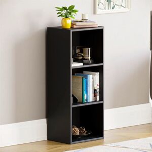 Home Discount - Oxford 3 Tier Cube Bookcase Shelving Storage Unit, Black