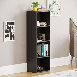 HOME DISCOUNT Oxford 4 Tier Cube Bookcase Shelving Storage Unit, Black