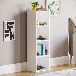 Home Discount - Oxford 4 Tier Cube Bookcase Shelving Storage Unit, White