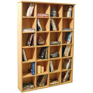 WATSONS Pigeon hole - 480 cd / 312 dvd Blu-ray Media Cubby Storage Shelves - Beech - Beech