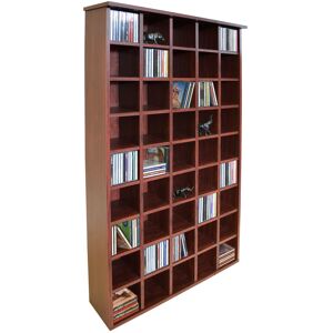 WATSONS Pigeon hole - 585 cd Media Cubby Storage Shelves - Mahogany - Mahogany