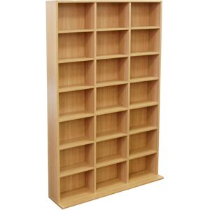 WATSONS PIGEON HOLE - 588 CD / 378 DVD Blu-ray Media Storage Shelf Unit - Beech - Beech