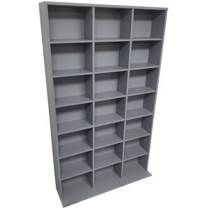 WATSONS Pigeon hole - 588 cd / 378 dvd Blu-ray Media Storage Unit - Grey - Grey