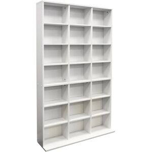 WATSONS Pigeon hole - 588 cd / 378 dvd Blu-ray Media Storage Unit - White - White