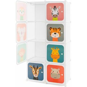 Costway - Portable Kids Wardrobe 8-Cube Baby Closet Dresser Children's Storage Organizer