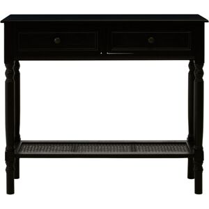 Heritage 2 Drawer Black Finish Console Table - Premier Housewares