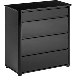 Moritz Black High Gloss 4 Drawer Chest - Premier Housewares