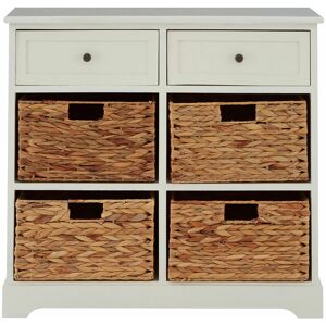 Vermont Ivory 2 Drawer 4 Baskets Cabinet - Premier Housewares