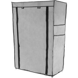 Fabric wardrobe for clothes and shoes storage and organiser 60 x 30 x 90 cm gray with roll-up door - Primematik