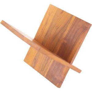 Primematik - V-shaped Teak wood magazine rack for the organization of books, magazines and newspapers