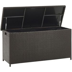 Beliani - Garden Deck pe Rattan Storage Box Brown 126 x 46 cm Modena - Brown