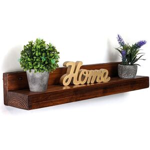 Moderix - Reclaimed Wooden Shelf With Backboard 5' 125mm - Colour Dark Oak - Length 150cm