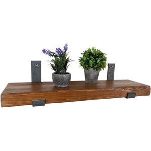 Moderix - Reclaimed Wooden Shelf with Bracket Bent Down 9' 220mm - Colour Medium Oak - Length 70cm