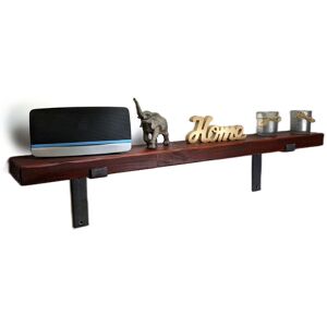 Moderix - Reclaimed Wooden Shelf with Bracket Bent Up 7' 170mm - Colour Teak - Length 170cm