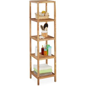 RELAXDAYS Relaxday Bathroom Shelf, 5 Shelves, h x w x d: 145 x 36 x 36 cm, Bathroom, Kitchen, Walnut, Natural