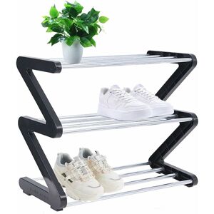 Rhafayre - 3 Tier Small Shoe Rack - Small Shoe Rack - Stable and Narrow Shoe Storage - Storage Organizer for Closet Entry Hallway Quick Assembly