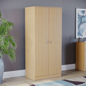 Home Discount - Riano 2 Door Wardrobe With Hanging Rail & Storage Shelf, Pine