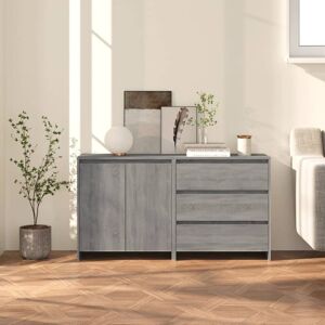 2 Piece Sideboard Grey Sonoma Engineered Wood - Royalton