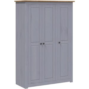 BERKFIELD HOME Royalton 3-Door Wardrobe Grey 118x50x171.5 cm Pine Panama Range