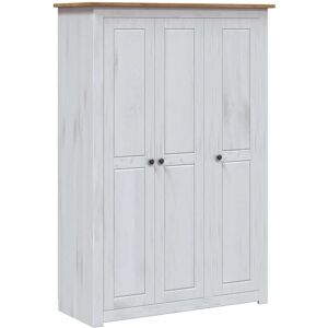 BERKFIELD HOME Royalton 3-Door Wardrobe White 118x50x171.5 cm Pine Panama Range