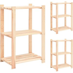 Berkfield Home - Royalton 3-Tier Storage Racks 3 pcs 60x38x90 cm Solid Pinewood 150 kg