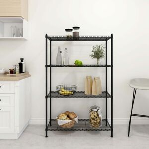 BERKFIELD HOME Royalton 4-Tier Storage Shelf 90x35x137 cm Black 200 kg