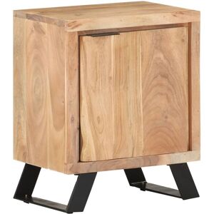 Bedside Cabinet 40x30x50 cm Solid Acacia Wood with Live Edges - Royalton