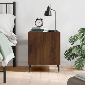 Royalton - Bedside Cabinet Brown Oak 40x40x50 cm Engineered Wood