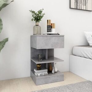 Bedside Cabinet Concrete Grey 40x35x65 cm Engineered Wood - Royalton