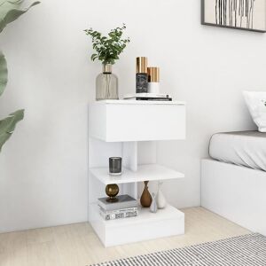 Royalton - Bedside Cabinet White 40x35x65 cm Engineered Wood