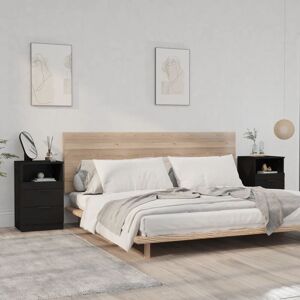 Royalton - Bedside Cabinets 2 pcs Black Engineered Wood