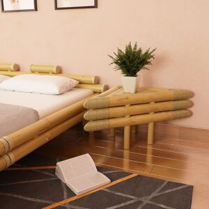 Royalton Bedside Tables 2 pcs 60x60x40 cm Bamboo Natural