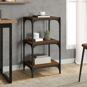 Royalton - Book Cabinet Brown Oak 40x33x70.5 cm Engineered Wood and Steel