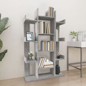 Book Cabinet Grey Sonoma 86x25.5x140 cm Engineered Wood - Royalton