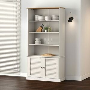 Bookcase vigo White 85x35x170 cm Solid Wood Pine - Royalton