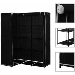 BERKFIELD HOME Royalton Corner Wardrobe Black 130x87x169 cm