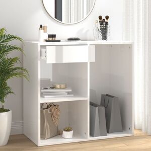 Cosmetic Cabinet High Gloss White 80x40x75 cm Engineered Wood - Royalton