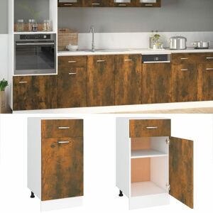 Berkfield Home - Royalton Drawer Bottom Cabinet Smoked Oak 40x46x81.5 cm Engineered Wood