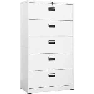 Berkfield Home - Royalton Filing Cabinet White 90x46x164 cm Steel