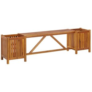 Berkfield Home - Royalton Garden Bench with 2 Planters 150x30x40 cm Solid Acacia Wood