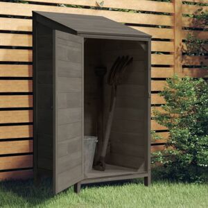 Berkfield Home - Royalton Garden Shed Anthracite 55x52x112 cm Solid Wood Fir