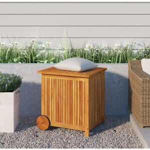 Berkfield Home - Royalton Garden Storage Box with Wheels 60x50x58 cm Solid Wood Acacia