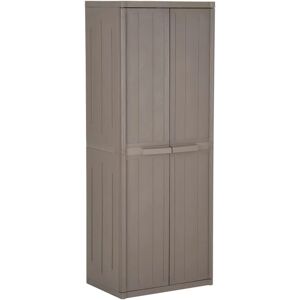 Royalton - Garden Storage Cabinet Brown 65x45x172 cm pp Wood Look